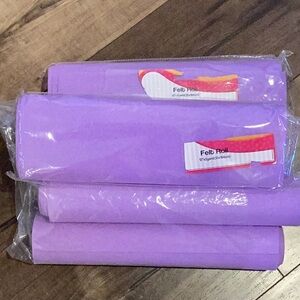 6 rolls of lavender felt & 12 flowers